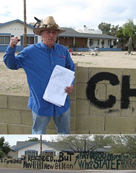 Scottsdale messy yard cops paint over owners graffati - Scottsdale messy yard cops screw Wayne Rozdolski